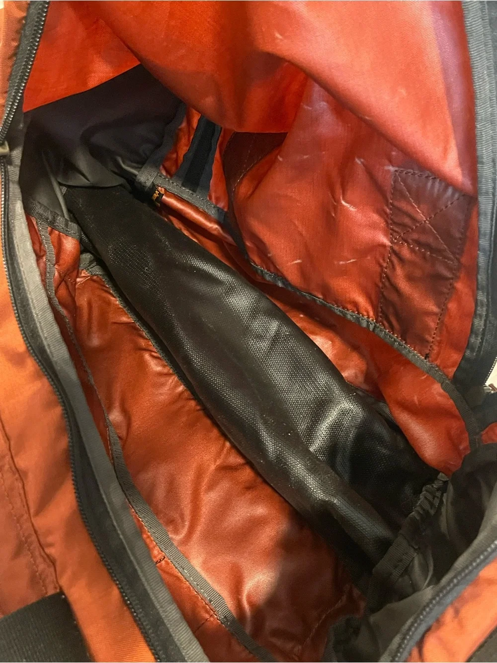 Eddie Bauer Orange Black Travel Duffel Bag Men’s Weekender Carry On